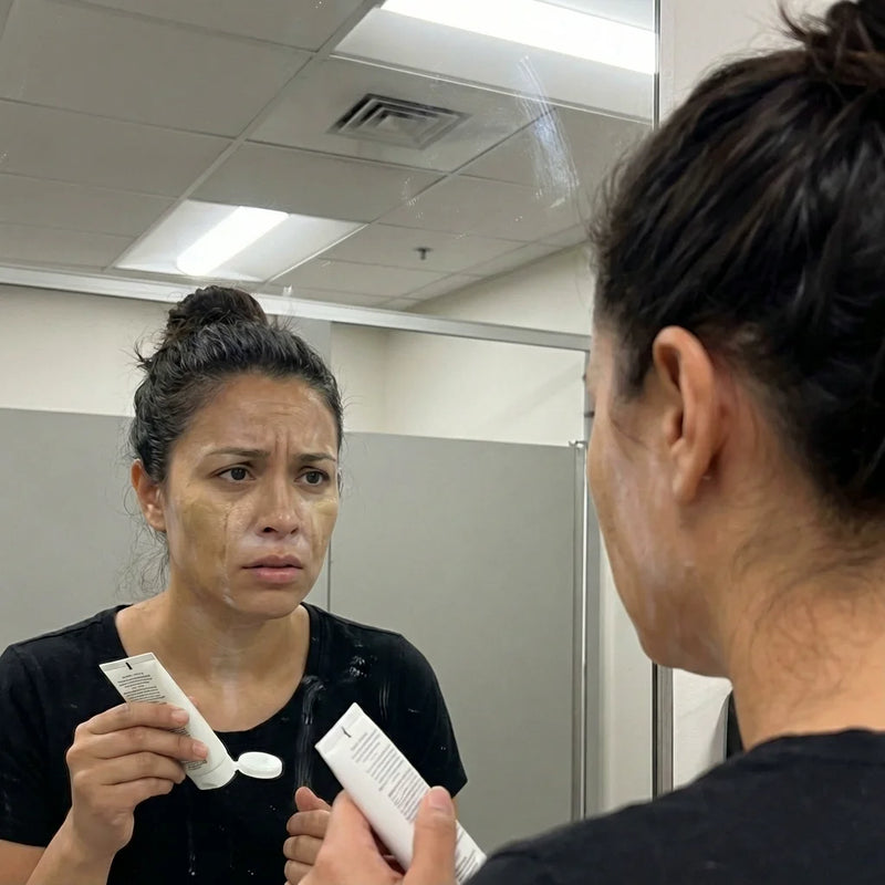 Ik sloeg het opnieuw aanbrengen van zonnebrandcrème over omdat het mijn make-up verpestte