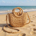 Celeste - Gevlochten strandtas met binnenzak
