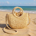 Celeste - Gevlochten strandtas met binnenzak