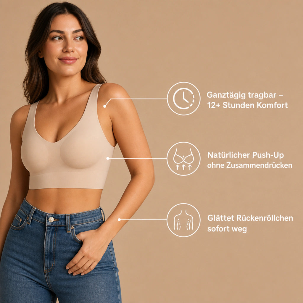 Der bügellose Push-Up BH – Natürlicher Lift mit 360°-Komfort