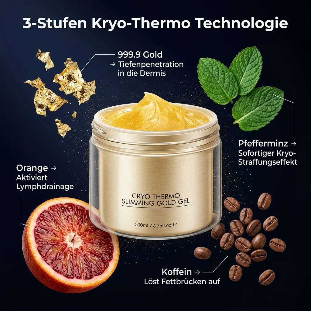 Cryo-Thermo Slimming Gold Gel™ – Klinische lichaamsverstrakking met echt 999,9-karaats goud