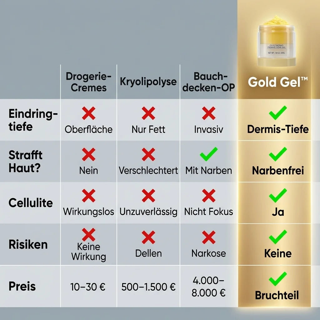 Cryo-Thermo Slimming Gold Gel™ – Klinische lichaamsverstrakking met echt 999,9-karaats goud