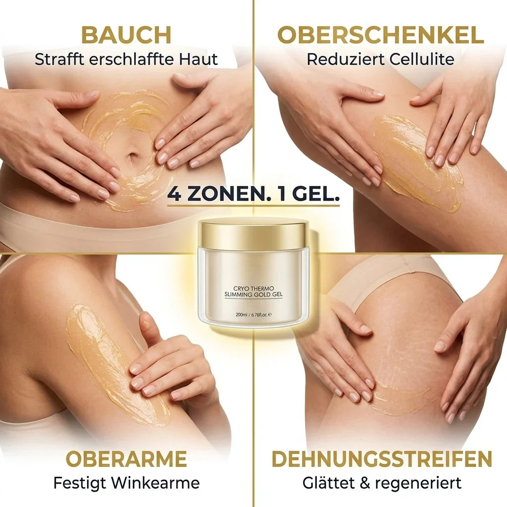 Cryo-Thermo Slimming Gold Gel™ – Klinische lichaamsverstrakking met echt 999,9-karaats goud