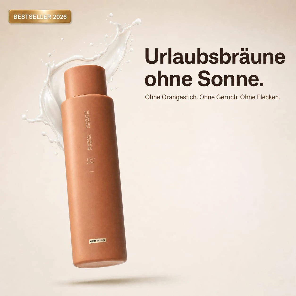Selbstbräuner Milky Essence™ – Streifenfreie Bräune mit Ceramid-Pflege