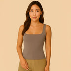 Celeste Top - Figuurvormende tanktop met vierkante hals