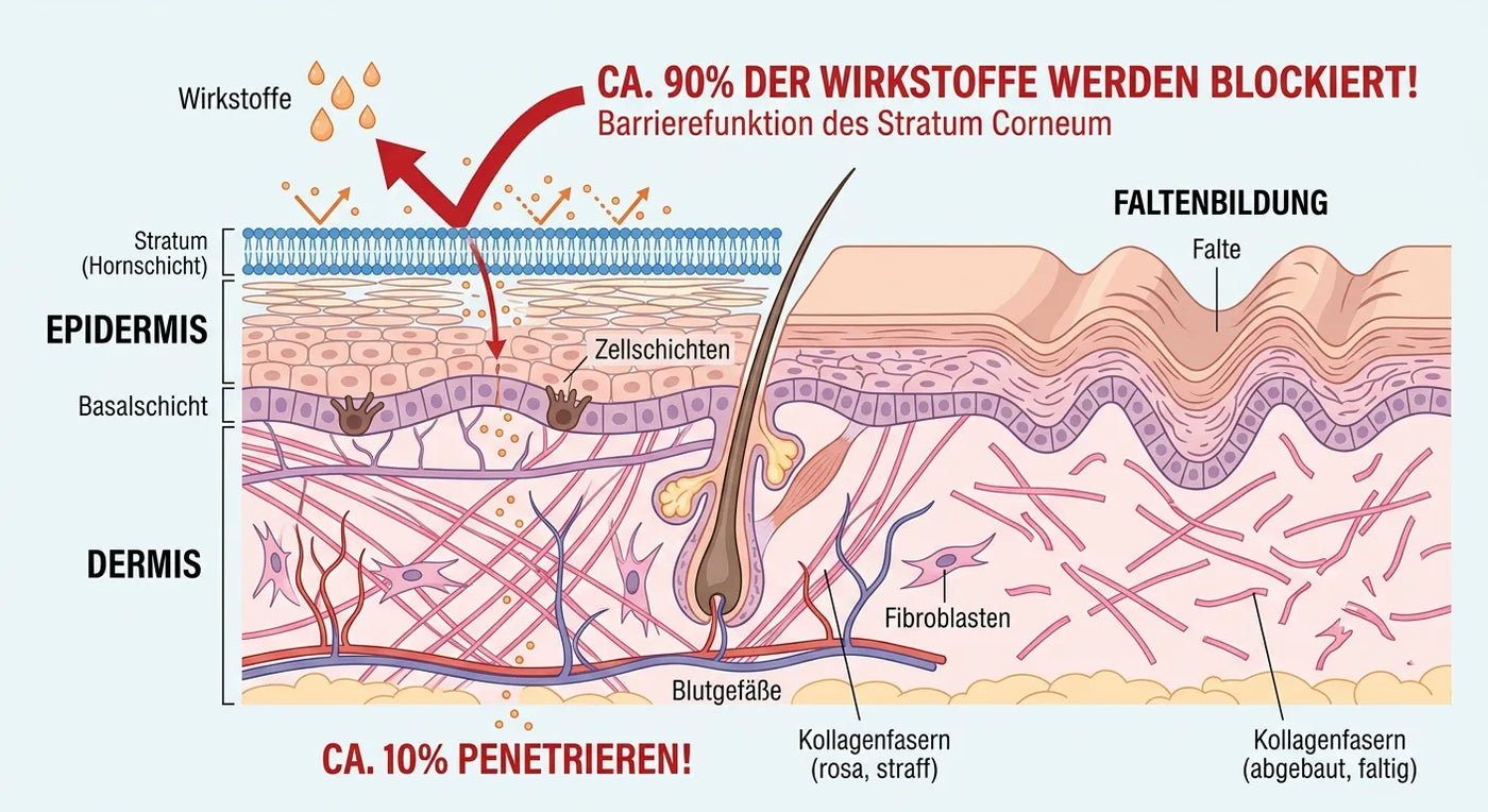 Warum Ihre Creme Ihre Haut gar nicht erreicht